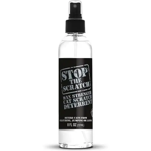 Os melhores produtos para animais de estimação do Emmy Stop the Scratch Spray de dissuasão de arranhões de gato de força máxima (1)