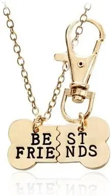 Beste vriend ketting sleutelhanger set voor hond