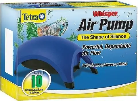 Tetra Whisper Tsis-UL Cua Pump rau Aquariums