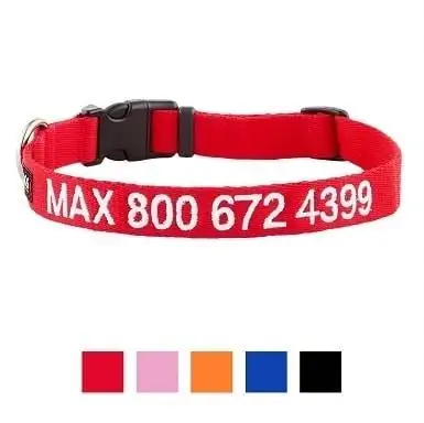 1GoTags Personalized Nylon Dog Collar