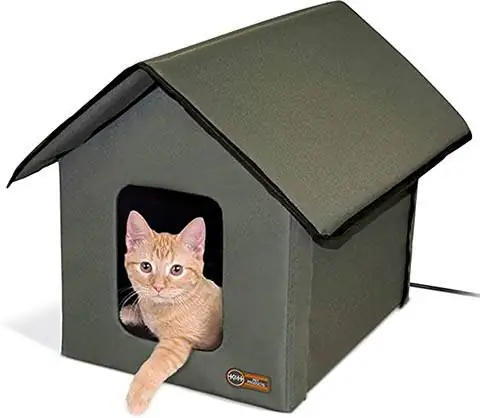 K&H Pet Products Արտաքին տաքացվող Kitty House