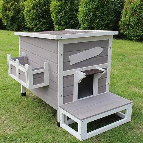 Rockever Outdoor Cat Shelter met Escape Door