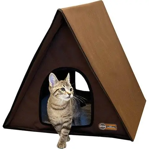 K&H Troeteldierprodukte Buitelug Onverhitte Multi-Kitty A-Frame Huis