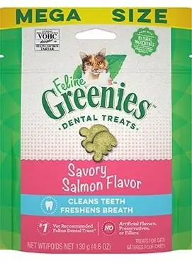 Greenies Feline Savory Salmon ขนมขัดฟันสำหรับผู้ใหญ่