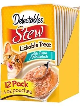 Hartz Delectables Stew Tuna & Whitefish Lickable Cat Treats