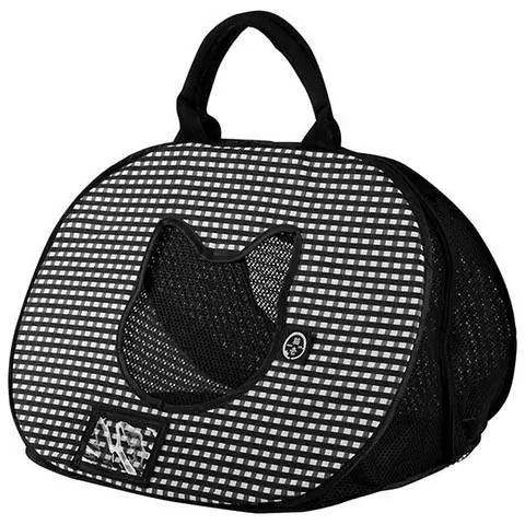 Necoichi Ultra Lub Teeb Collapsible Cat Carrier Hnab