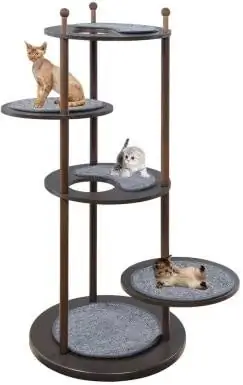 Árbol de actividades para gatos de madera Unipaws