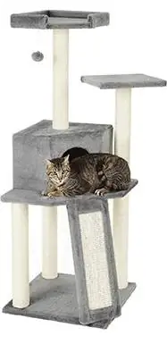 Frisco 52-in Faux Fur Cat Tree & Condo