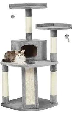 Frisco 48-in Faux Fur Cat Tree & Condo. فريسكو 48-في فو الفراء كات تري آند كوندو