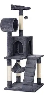 Yaheetech 51-in Plush Multi-Cat Tree & Condo