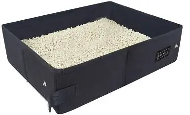 Caja de arena para gatos plegable portátil de tela Petsfit