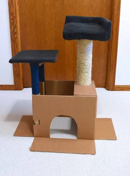 DIY Cardboard Cat Tower