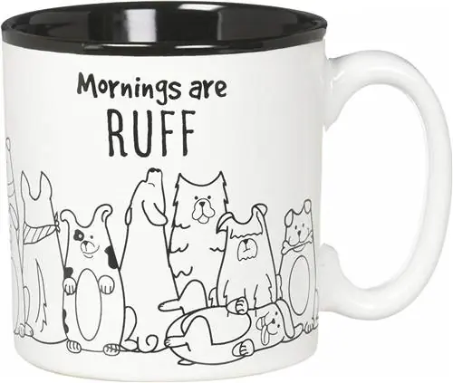 Mornings and Ruff Coffee Mug-Burton және Burton-Amazon