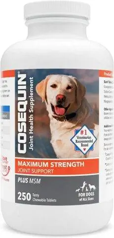 Nutramax Cosequin Maximum Strength Plus MSM أقراص قابلة للمضغ مكمل مشترك للكلاب