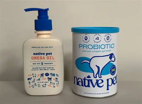 aceite omega nativo para mascotas y probiótico