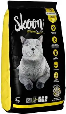 Arena para gatos totalmente natural Skoon lemon_Amazon