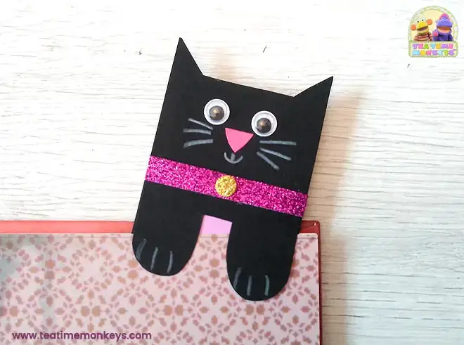 Cat Bookmark- Tea time majmok