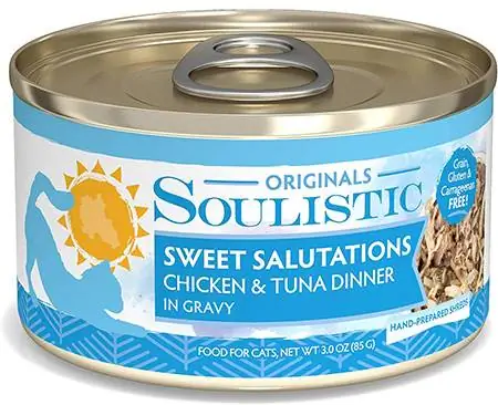 Soulistic Originals Sweet Salutations Soslu Yaş Pişik Yemində Toyuq və Tuna Yeməyi