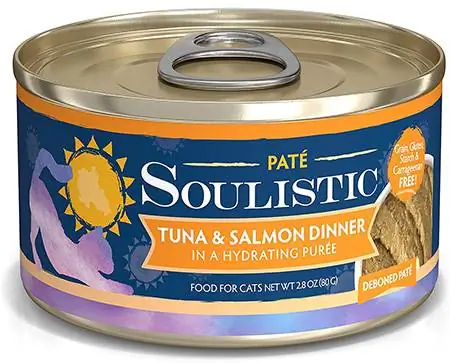 Soulistic Pate Tuna & Salmon Dinner v vlažilnem pireju Mokra hrana za mačke