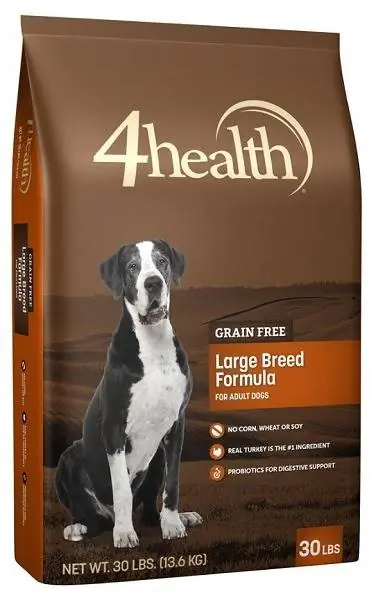 4he alth Grain Free Fórmula para razas grandes Alimento para perros adultos