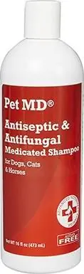 Pet MD antiseptisk og antifungal medisinert hundesjampo