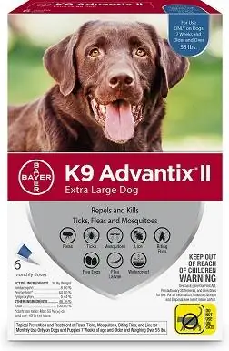 K9 Advantix II kirppu- ja punkkipistehoito