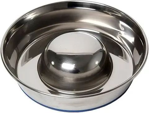 OurPets DuraPet Slow Feed Premium Stainless Steel Dog Bowl