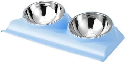 Dressyougo Double Slanted Dog Bowl