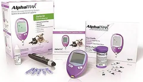 Kit de medidor de glicose no sangue veterinário AlphaTRAK 2