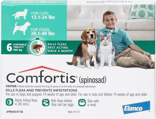 Comprimido mastigável Comfortis para cães_green