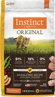 Instinct Original gevriesdroogd rauw gecoat droog kattenvoerInstinct Original gevriesdroogd rauw gecoat droog kattenvoer