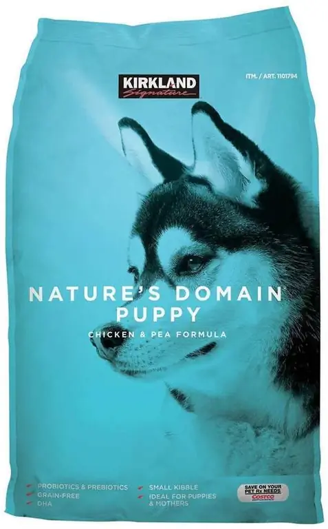 Kirkland Signature Nature's Domain Fórmula para cachorros Comida para perros con pollo y guisantes