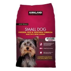 Fórmula para perros pequeños Kirkland Signature (pollo y arroz)