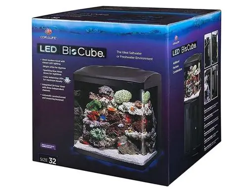 Coralife LED Biocube Aquarium ከቦክስ ጋር