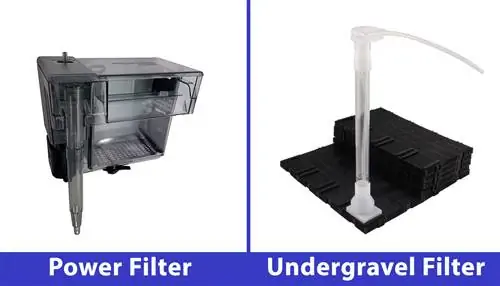 poder vs sob comparação de cascalho