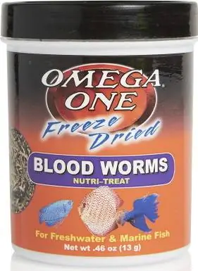 Krmivo pre ryby Omega One mrazom sušené Blood Worms