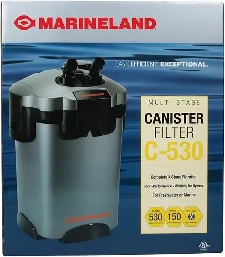 Filtro Canister multiestágio Marineland para aquários C530