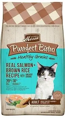 Рецепт Merrick Purrfect Bistro He althy Grains с настоящим лососем и коричневым рисом