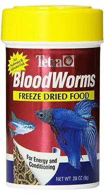 טטרה Blood Worms טיפול מיובש בהקפאה