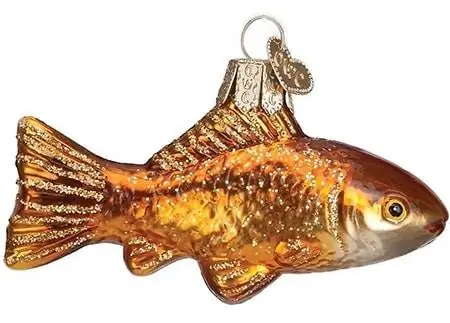 Эски дүйнө Christmas Goldfish Glass Tree Ornament