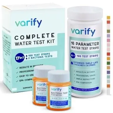 Kit de teste de água potável Varify 17 em 1 Premium