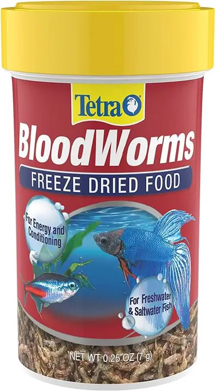 Tetra BloodWorms፣ የቀዘቀዘ-የደረቀ ምግብ