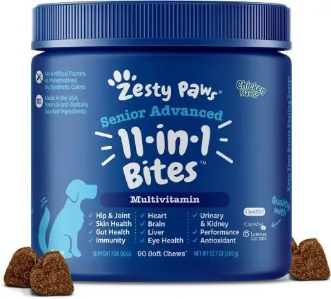 Zesty Paws Senior Advanced 11 في 1 Bites Soft Chews