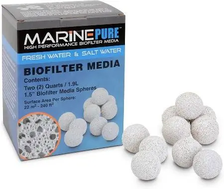 Deniz ve Tatlı Su Akvaryumları için CerMedia MarinePure 1,5 İnç Küre Biyo-Filtre Ortamı