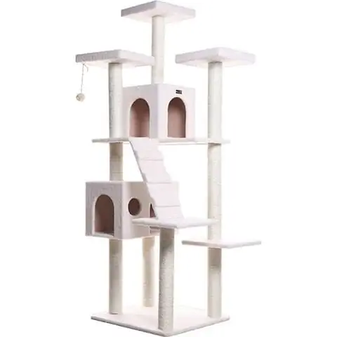 Armarkat de 77 polzades de Faux Fleece Cat Tree & Condo