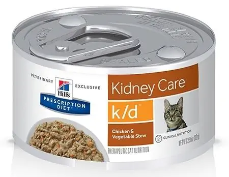 Hill's Prescription Diet Kidney Care Ragoût de Poulet et de Légumes Nourriture pour Chats en Conserve