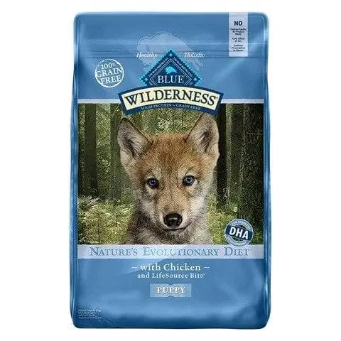 Blue Buffalo Wilderness Cachorro natural sem grãos com alto teor de proteína