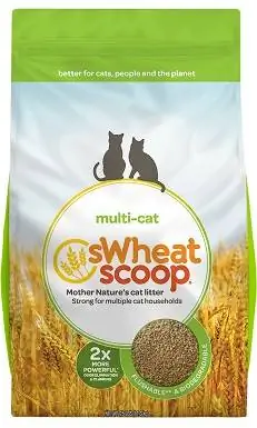 sWheat Scoop Multi-Cat uparfymert klumpet hvete kattesand