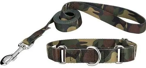 Country Brook Design Woodland Camo Poliester Martingale Guler și lesă pentru câini