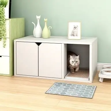 Way Basics Modern Enclosed Cat Litter Box